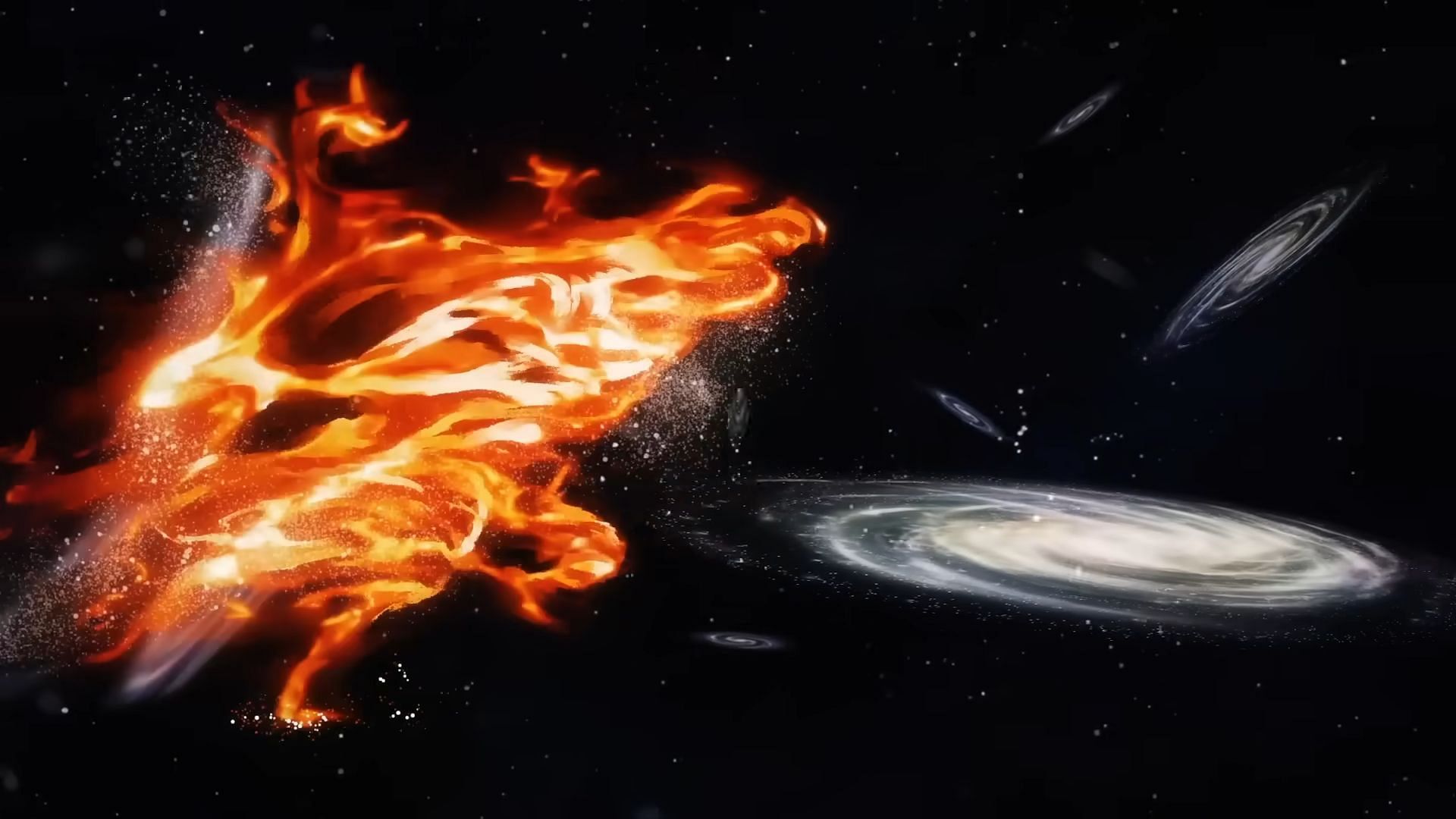 Phainon blazing past galaxies to reach Nanook (Image via HoYoverse)